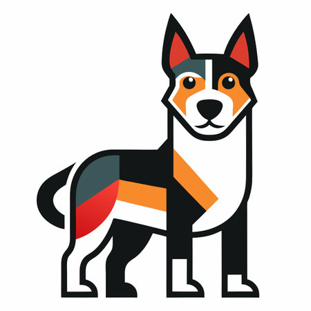 Deutsche Bracke dog flies kawaii. AI generated image. Clipart cartoon design iconのイラスト素材