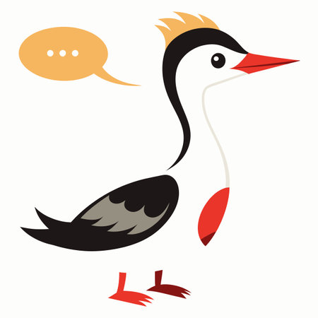 Diving Duck cries kawaii. AI generated image. Clipart cartoon design iconのイラスト素材