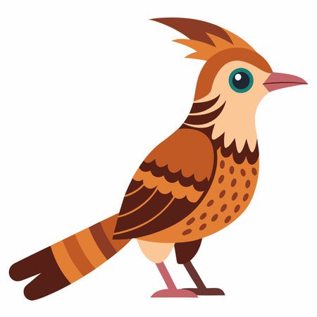 Eurasian Wryneck bird cries kawaii. AI generated image. Clipart cartoon design iconのイラスト素材