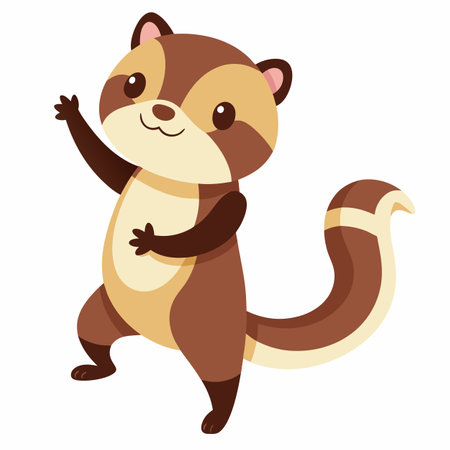 Fancy Mouse sleeps kawaii. AI generated image. Clipart cartoon design iconのイラスト素材