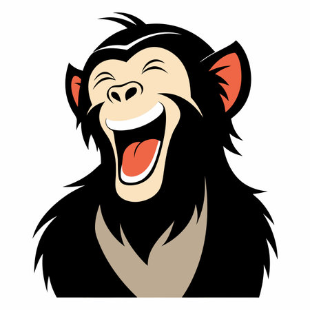 Finger Monkey flies kawaii. AI generated image. Clipart cartoon design iconのイラスト素材