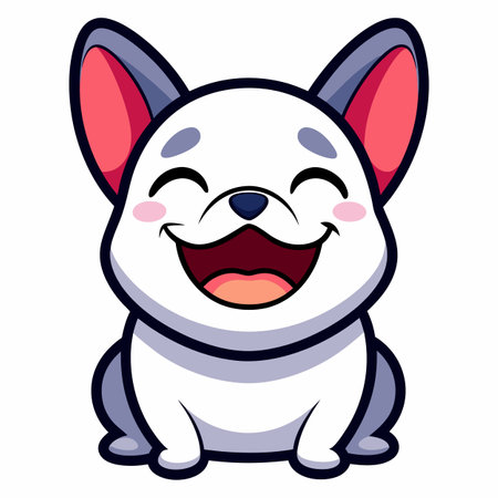 Fossa lynx learns kawaii. AI generated image. Clipart cartoon design iconのイラスト素材