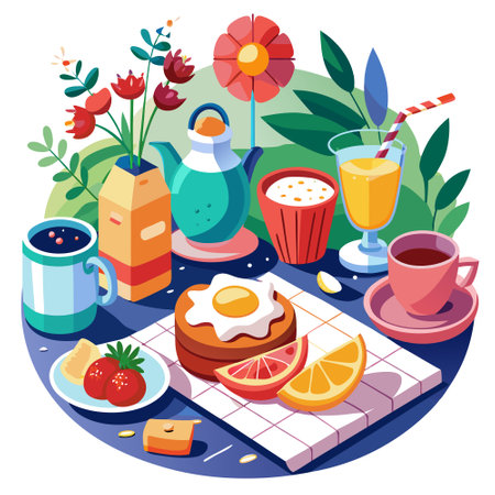 Cooked bacon background wall texture pattern seamless wallpaper. AI generated. Vector iconのイラスト素材