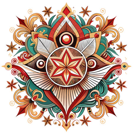 Vintage Abstract Design. AI generated. Vector iconのイラスト素材