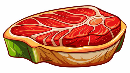 Raw beef stake clip art. AI generated. Vector iconのイラスト素材