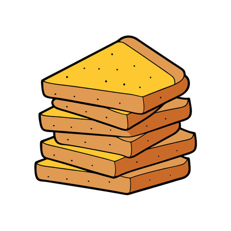 A stack of grilled cheese sandwiches. AI generated. Vector iconのイラスト素材