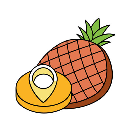 Grilled gammon steak with pineapple ring. AI generated. Vector iconのイラスト素材