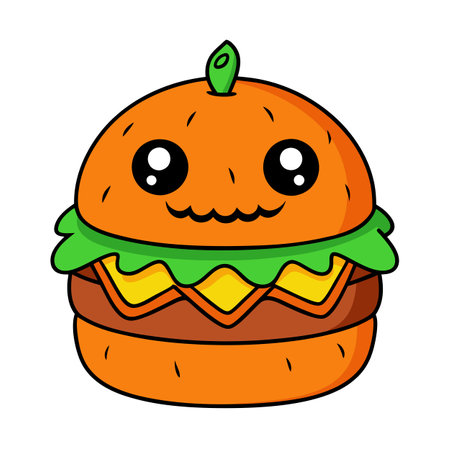 Hamburger in a box isolated on a white background. AI generated. Vector iconのイラスト素材