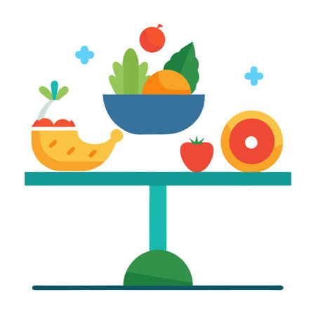 Balanced chicken salad, low-carb, high protein, flat design illustration. AI generated. Vector iconのイラスト素材