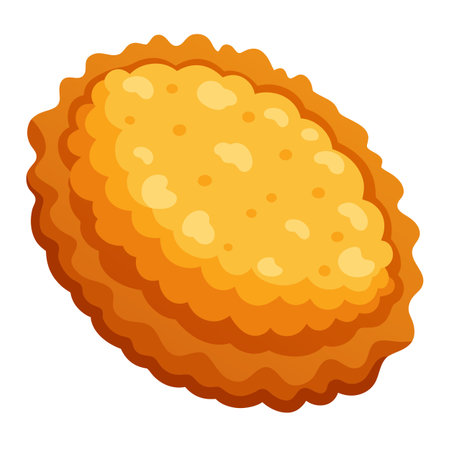 Homemade breaded chicken schnitzel isolated on transparent a white background. AI generated. Vector iconのイラスト素材