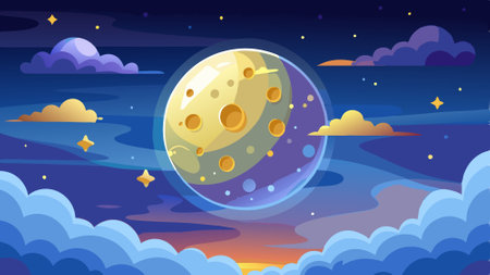 Old haunted lighthouse in the stormy sea at night, on a tiny island.. AI generated. Vector iconのイラスト素材