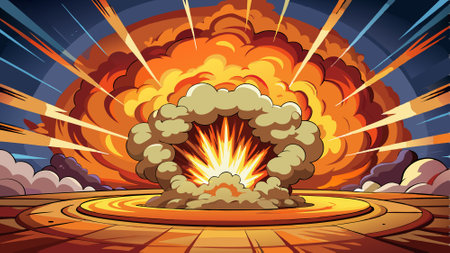 Smoke exploding outward from circular empty center, dramatic smo. AI generated. Vector iconのイラスト素材