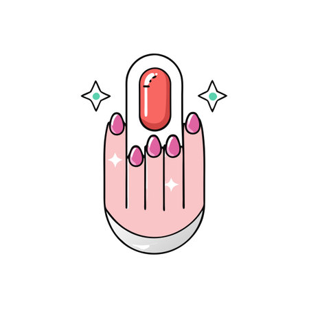 Interesting illustration on the theme of healthy and beautiful nails. . AI generated. Vector iconのイラスト素材