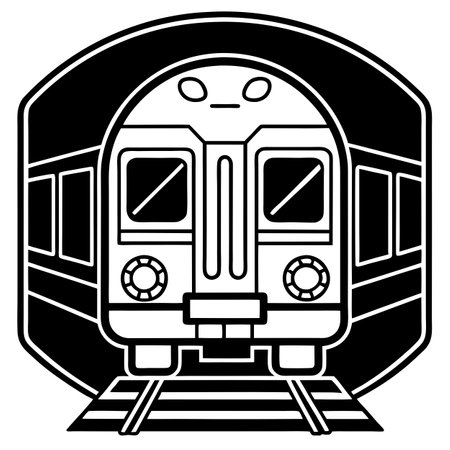 Subway train like deadly scull on black background. AI.. AI generated. Vector iconのイラスト素材