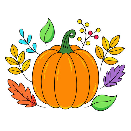Vertical background with copy space. pumpkins on brown wall background. . AI generated. Vector iconのイラスト素材