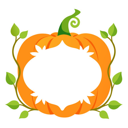 Aquarelle halloween pumpkin frame with white copy space. . AI generated. Vector iconのイラスト素材