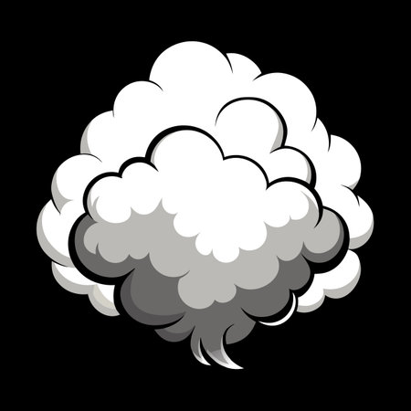 Blurred smoke on black background realistic smoke on floor for overlay . AI generated. Vector iconのイラスト素材
