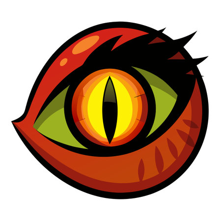 Dragon eye high definition. Extreme close up. 4K - 8K - 12K TV. ..AI generated. Vector iconのイラスト素材