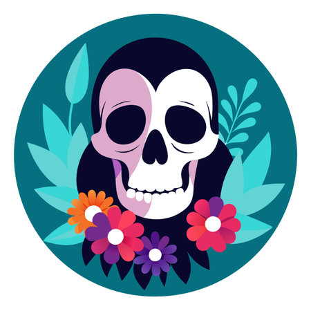 Demonic horror scene of young children decorating their satanic scary. AI generated. Vector iconのイラスト素材