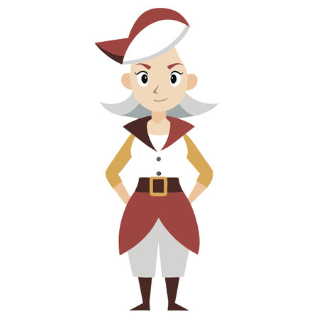 Halloween costumes - Front view mid shot of white woman dressed as . AI generated. Vector iconのイラスト素材