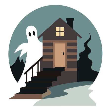 Horror. fantasy. interior concept Scary. very old dusty and abandoned. AI generated. Vector iconのイラスト素材