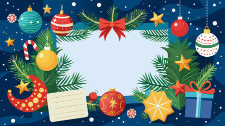 Blank White Card for Christmas Wishes. Letters. and Greetings. AI generated. Vector iconのイラスト素材