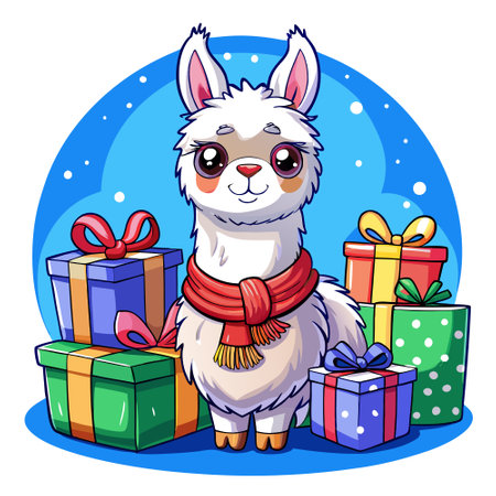 Dachshunds as reindeer in santa's sleigh graphic for christmas. AI generated. Vector iconのイラスト素材