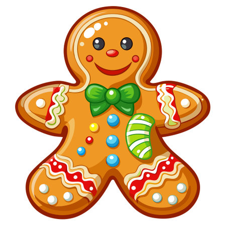 Gingerbread cookies. isolated object. transparent background. AI generated. Vector icon