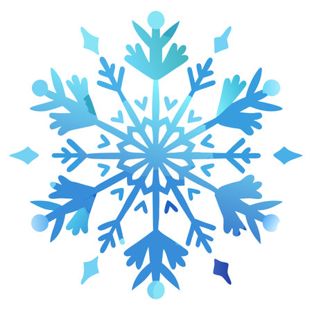 Beautiful watercolor snowflakes on a white background.. AI generated. Vector iconのイラスト素材