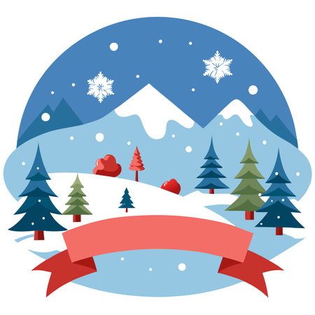Beautiful winter background for christmas banners. created with . AI generated. Vector iconのイラスト素材