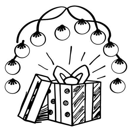 Holiday Bokeh Lights with Golden and Pink Hues | christmas gift box video. AI generated. Vector iconのイラスト素材