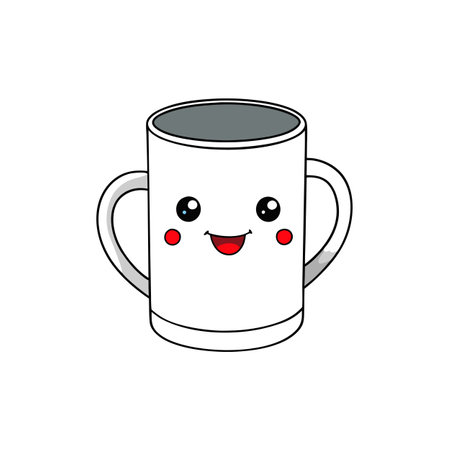 Close-up of a white color Mug Mockup with Christmas background, Mockup for Custom Designs. AI generated. Vector iconのイラスト素材