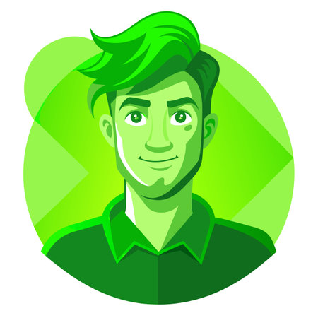 A bright green background with subtle variations in hue and saturation.. AI generated. Vector icon