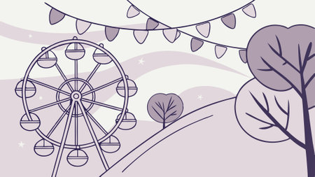 Fairy lights background creating a magical atmosphere. AI generated. Vector iconのイラスト素材