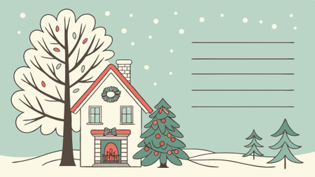 Winter cyan background. happy holidays concept. christmas card. copy space. AI generated. Vector iconのイラスト素材