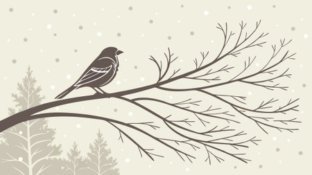 Gentle Snowfall: Realistic Looped Background Overlay of Tiny Snowflakes. AI generated. Vector iconのイラスト素材