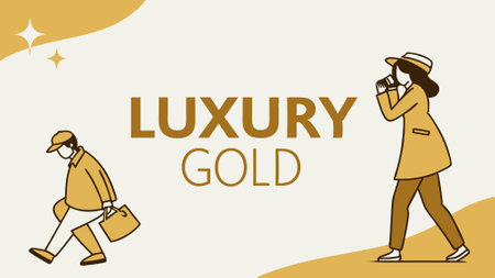 Luxurious Shiny Gold Text Effect - Fully Editable Golden Font and Style. AI generated. Vector iconのイラスト素材