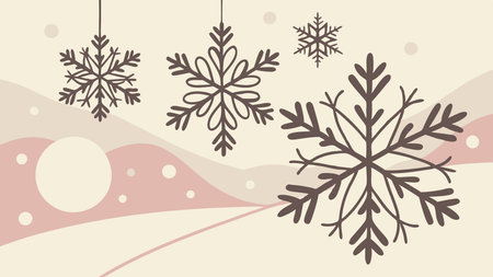 Delicate frosted snowflakes in soft pastel colors with warm light bokeh effects. AI generated....