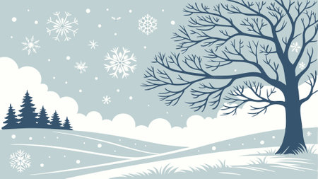 Blue snowy frosty background with winter chill, perfect for Christmas season themes.. AI generated. Vector iconのイラスト素材