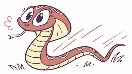 Arabian Cobra intimidated runs ocean Light Bulbs vector. AI generated. Vector icon