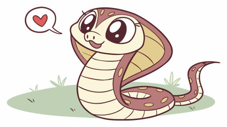 Arabian Cobra isolated screams office notebook vector. AI generated. Vector icon
