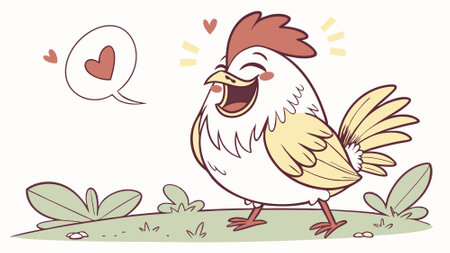 Araucana chicken threatening smiles school Clock vector. AI generated. Vector iconのイラスト素材