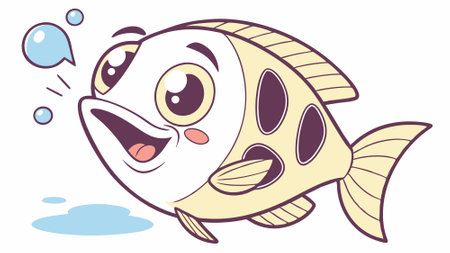 Archerfish fish disgusting dancing gym book vector. AI generated. Vector iconのイラスト素材