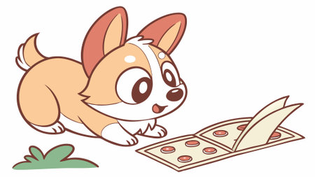 Armenian Gampr dog shy lies desert Tree vector. AI generated. Vector iconのイラスト素材