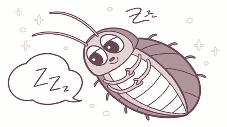 Asian Cockroach bug confused walks desert TV vector. AI generated. Vector icon