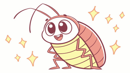 Asian Cockroach bug cooperative angry forest Vegetables vector. AI generated. Vector icon