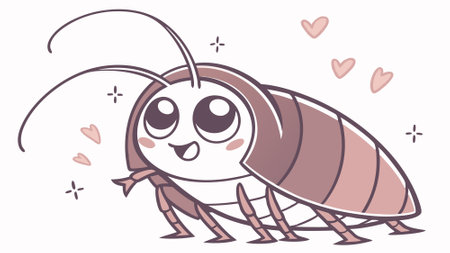 Asian Cockroach bug delightful flies hospital Berries vector. AI generated. Vector icon
