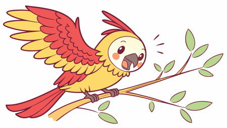 Australian Firehawk bird threatening sits school Sun vector. AI generated. Vector iconのイラスト素材