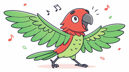 Australian King Parrot devoted stay desert Notepad vector. AI generated. Vector icon