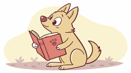 Australian Terrier dog anxious angry lake Sun vector. AI generated. Vector iconのイラスト素材